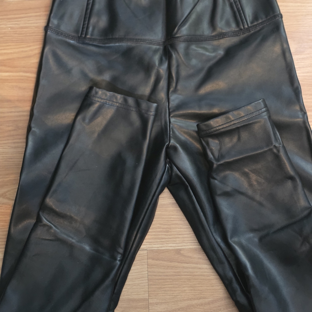 Eclipse Black Faux Leather Trousers